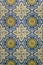 Blue and yellow portuguese mosaic