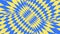 Blue and yellow psychedelic optical illusion. Abstract hypnotic diamond animated background. Wallpaper with rhombus