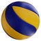 Blue-yellow volleyball ball.