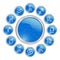 Blue zodiac button