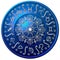 Blue zodiac disc