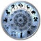 Blue Zodiac Disc with Signs