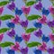 Bluebell, bellflower, campanula. Illustration, texture of flowers. Seamless pattern for continuous replication. Floral background