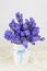 Bluebell flowers bouquet in a vase