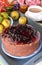 Blueberries chiffon cake