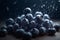 Blueberries floating in water. Generative AI
