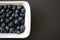 Blueberries in white dish