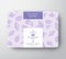 Blueberry Bath Soap Cardboard Box. Abstract Vector Wrapped Paper Container with Label Cover. Packaging Design. Modern