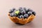 Blueberry in biscuit bowl