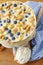 Blueberry and blackberry cheesecake with ladyfinger biscuits