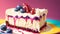 Blueberry Bliss Cheesecake Delight.AI Generated