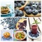 Blueberry dessert collage