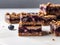 Blueberry granola bars with walnuts and blueberries