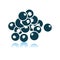 Blueberry Icon On Gray Background