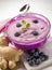 Blueberry mousse with yogurt