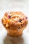 Blueberry muffin with candied lemon rind