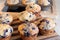 Blueberry muffins baked at home