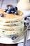 Blueberry pancakes with vanilla syrup 