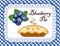 Blueberry Pie, Lace Doily Place Mat, Blue Gingham