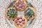 Blueberry and raspberry tartlets