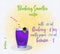 Blueberry smoothie recipe. Fresh organic smoothie ingredients. Health or detox diet food concept.