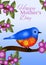 Bluebird Mothers Day Greeting Card Design