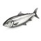 Bluefin Tuna Illustration: A Smooth And Polished Silver Drawing