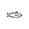 Bluefin tuna line icon