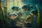 Bluegill Fish Underwater Lush Nature by Generative AI