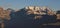 Bluemlisalp Range at sunset. View from Mount Niesen, Switzerland