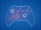 Blueprint game console controller in blue wallpaper