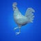 Blueprint of polygonal rooster.