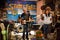 Blues band performing in thai night club