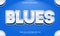 Blues editable text effect and style