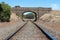 The bluestone Navigators-Dunnstown Road railway bridge 1860 was constructed by stonemasons with basalt quarried from Lethbridge