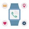 Bluetooth smartwatch Flat  Vector icon which can easily modify or edit