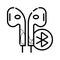 Bluetooth wireless headphones icon