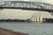 Bluewater bridge with tall ship in Sarnia ontario canada