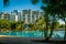 Bluewater lagoon in Mackay, Queensland, Australia, in the summer