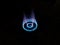 This is the bluish flame of the cooking gas close-up shot in the night