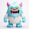 Bluish Monster Vinyl Toy With Iconic Pop Culture Caricature Style