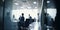 Blur background of businesspeople walk in corporate business office. Financial organization company, human resource job