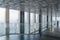 Blur background of empty office interior in city