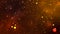 Blur bokeh bubble abstract move from left to right on red orange heat flame cloud