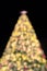 Blur bokeh large outdoors Christmas Tree