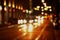 blur bokeh of light on traffic street in the dark night city background