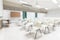 Blur classroom education background empty school class lecture room interior view with no teacher nor student