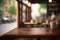 Blur coffee shop or cafe restaurant, generative AI