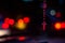 Blur focused urban abstract texture bokeh city lights & traffic jams