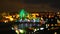 Blur footage of cable bridge at night